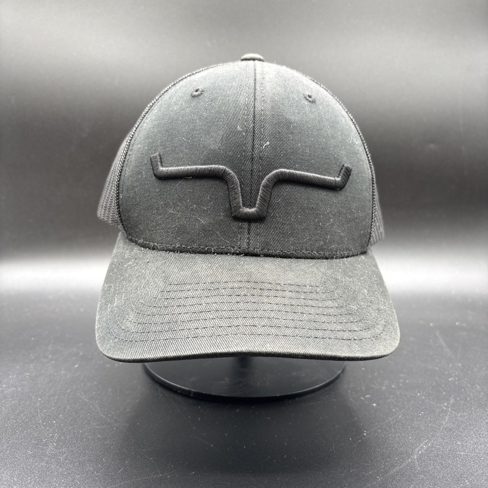 Kimes Ranch Black Weekly Snapback Trucker Hat Cap Mesh Back 3-D Logo
